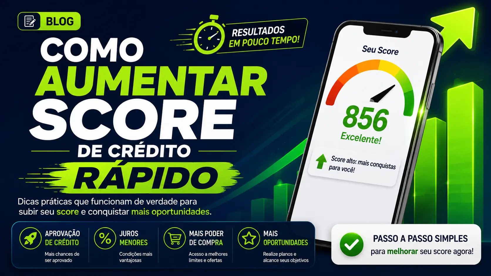 Como Aumentar Score de Crédito Rápido: O Guia Secreto para Destravar Limites em 2026